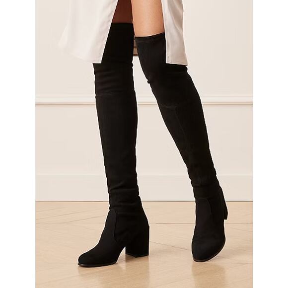 Stuart Weitzman Tieland Over The Knee High Boots Suede Block Heel Thigh High - Picture 16 of 16